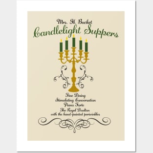 Mrs H Bucket Candlelight Suppers Posters and Art